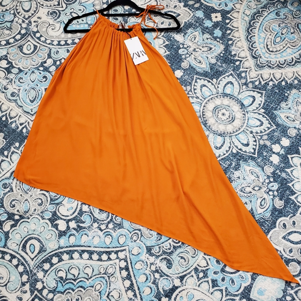 ZARA Asymmetrical Sleeveless Tunic